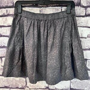 Silence + Noise Gray & Black Flare Skirt Size L